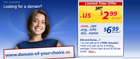 .US Domain Offer